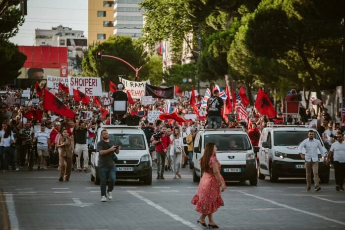 protesta shqipëri